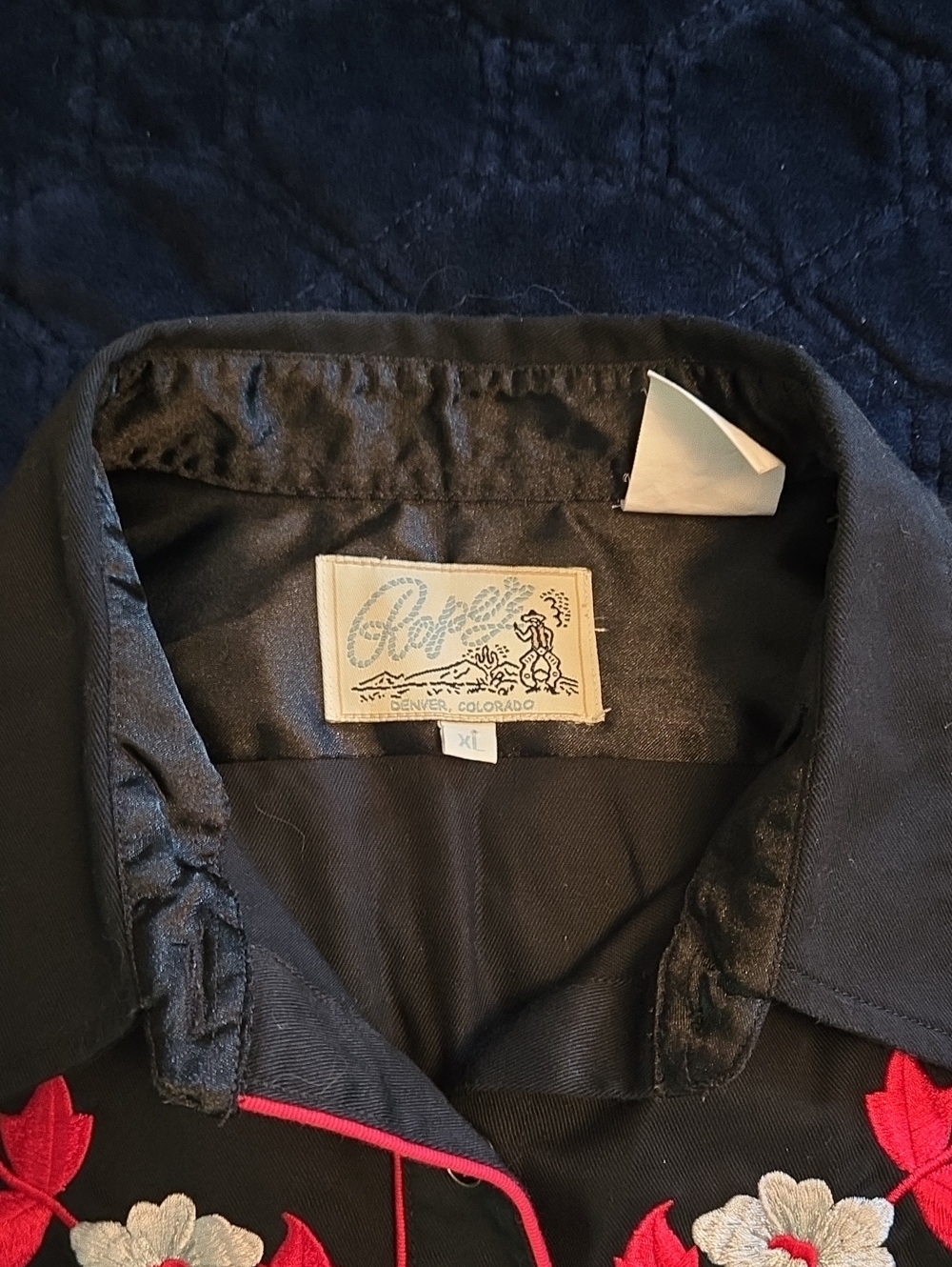 Vintage Roper Old West Classics Embroidered Western Floral Shirt - Picture 9 of 11
